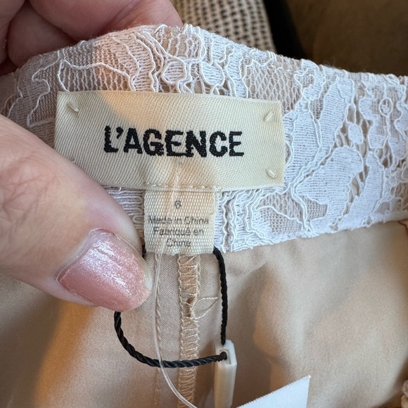 L'AGENCE White Lace Shorts New NWT Size 6 - Picture 7 of 12